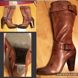 Wide calf, women’s tall leather boots